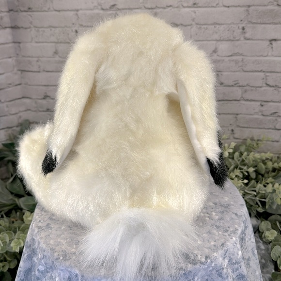 White Floppy Eared Bunny Rabbit Holding a Carrot Plush Stuffed Animal 🌟EUC🌟 - Picture 8 of 10